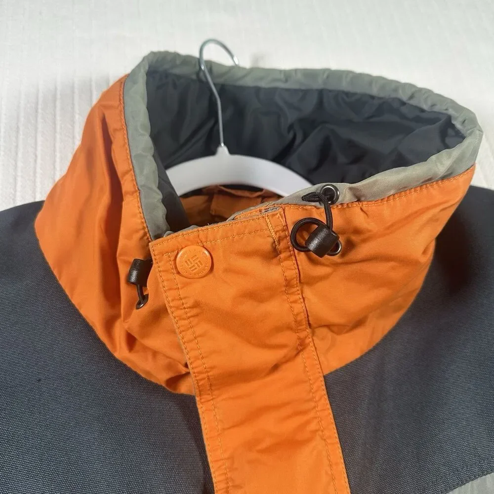Vtg Columbia Bugaboo Core Interchange Jacket Mens Large Orange Gray Ski Shell